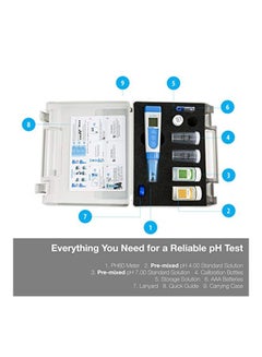 Apera Instruments, LLC Waterproof pH Pocket Tester Blue/White 7x1.6x1.6inch  - Image 2