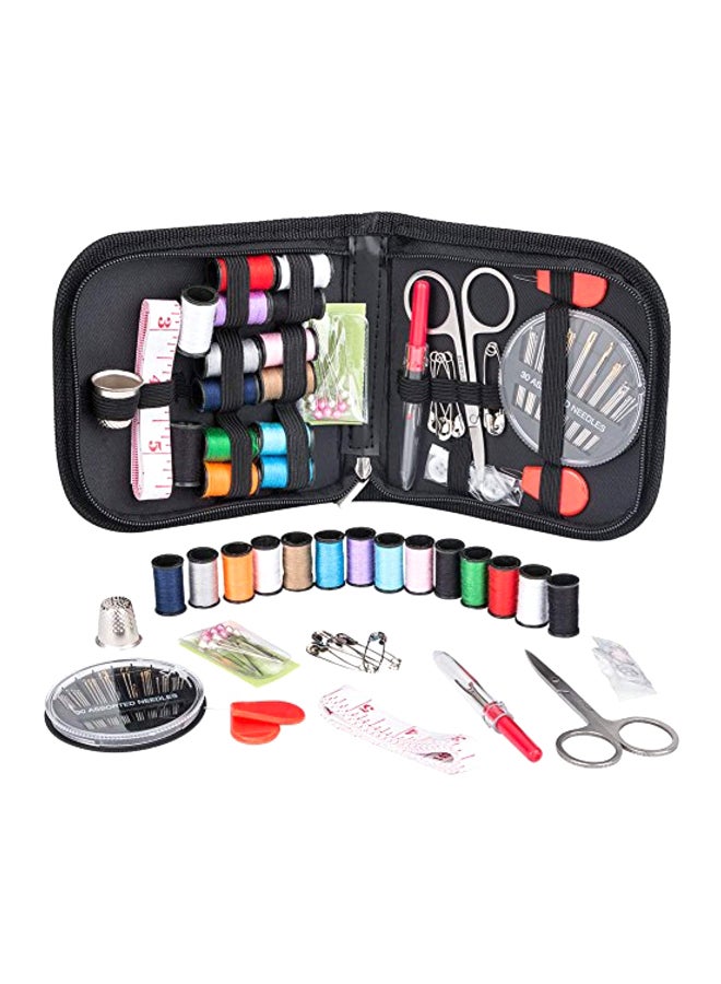 Coquimbo - Portable Mini Sewing Kit With Organizer Bag Black 12x12cm - Image 1