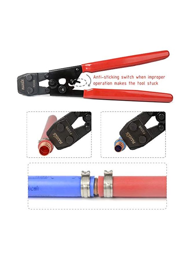 IWISS Ratcheting Cinch Crimping Tool Red/Black 11x1x7inch - Image 4