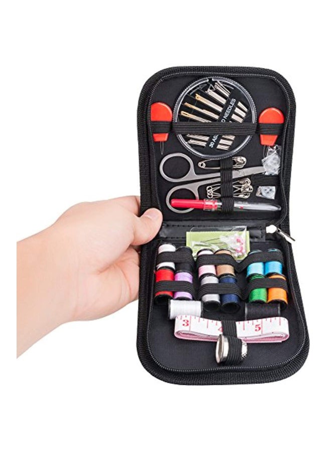 Coquimbo - Portable Mini Sewing Kit With Organizer Bag Black 12x12cm - Image 1