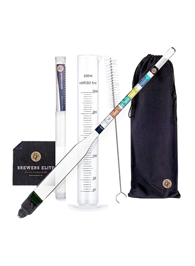 Brewer's Elite Triple Scale Hydrometer Test Jar Combo White 12.8x3.1x1.3inch  - Image 1