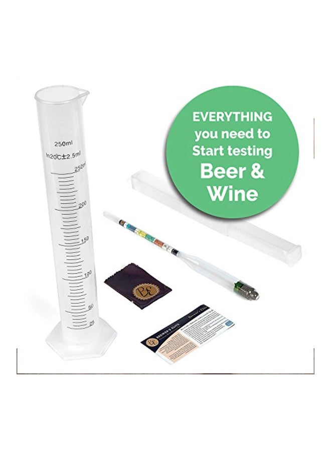 Brewer's Elite Triple Scale Hydrometer Test Jar Combo White 12.8x3.1x1.3inch  - Image 2