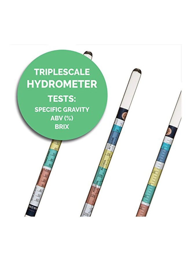 Brewer's Elite Triple Scale Hydrometer Test Jar Combo White 12.8x3.1x1.3inch  - Image 4