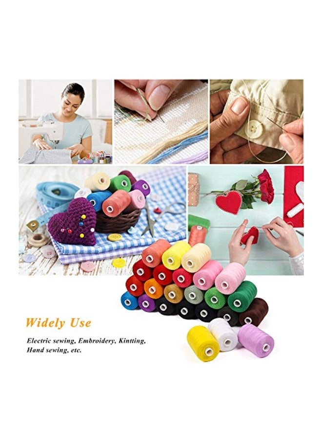 HAITRAL 24-Piece Sewing Thread Multicolour 1000yard - Image 5