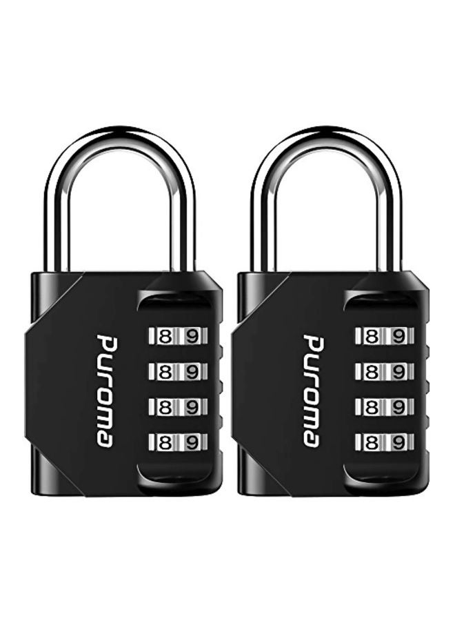 بوروما مجموعة أقفال توافقية من قطعتين أسود 3.1x1.7x0.8بوصة - Image 1