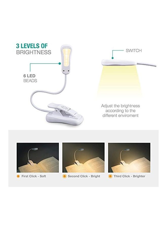 لومينو لايت مصباح LED للقراءة أبيض 1.7x4.6x5.5بوصة - Image 2