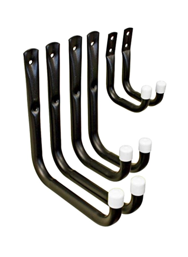 Shepherd Hardware - Pack Of 6 Heavy Duty Utility Hook Black 7.5x1x7.8inch - Image 1