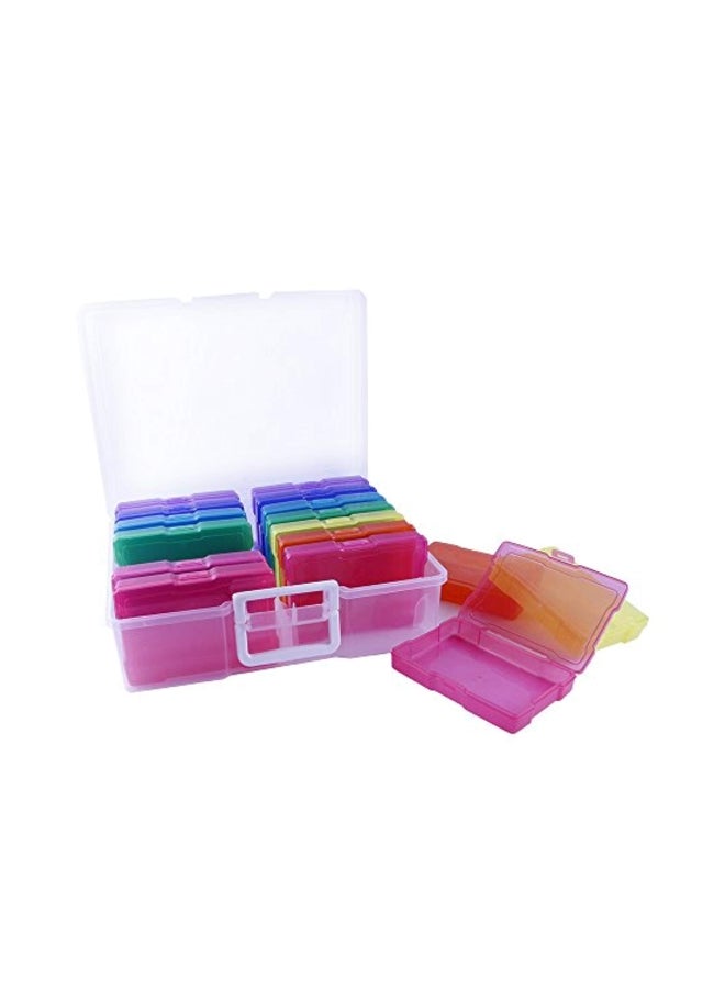 Novelinks Transparent Storage Container Box Multicolour 14.8x12x5.1inch  - Image 2