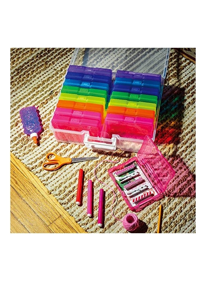 Novelinks Transparent Storage Container Box Multicolour 14.8x12x5.1inch  - Image 5