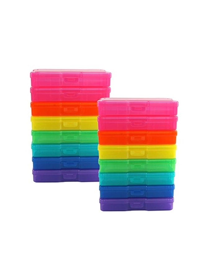 Novelinks Transparent Storage Container Box Multicolour 14.8x12x5.1inch  - Image 3