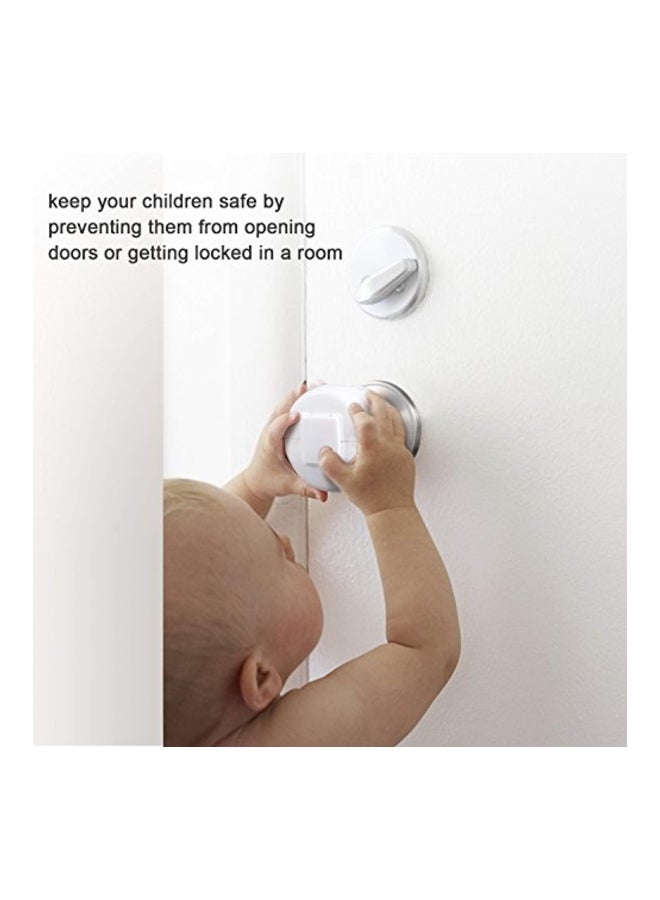 BETERTEK 4-Piece Door Knob Safety Cover Set White 2.6x2.6x2.36inch  - Image 2