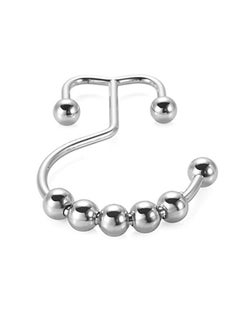 Amazer 12-Piece Shower Curtain Rings Hook Silver 3 x 0.2 x 1.8inch  - Image 5