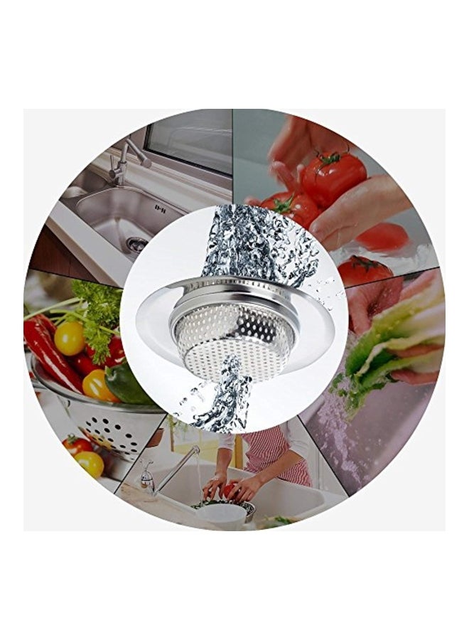 Fengbao 2-Piece Kitchen Sink Steel Strainer Silver 4.5x1x4.5inch  - Image 5