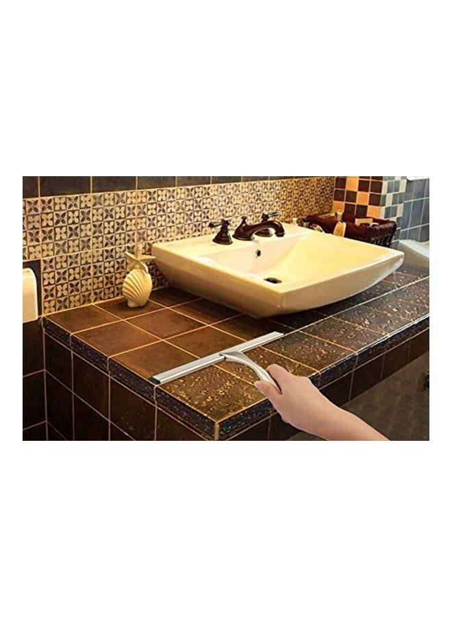 Hiware Stainless Steel All-Purpose Shower Squeegee White 10inch - Image 4