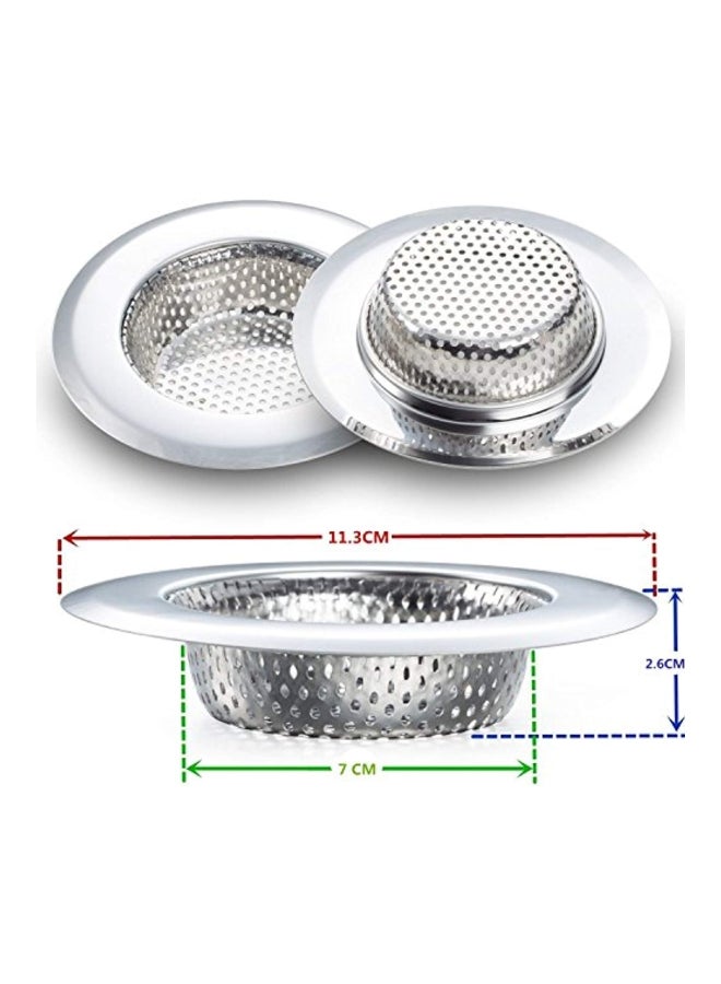Fengbao 2-Piece Kitchen Sink Steel Strainer Silver 4.5x1x4.5inch  - Image 4
