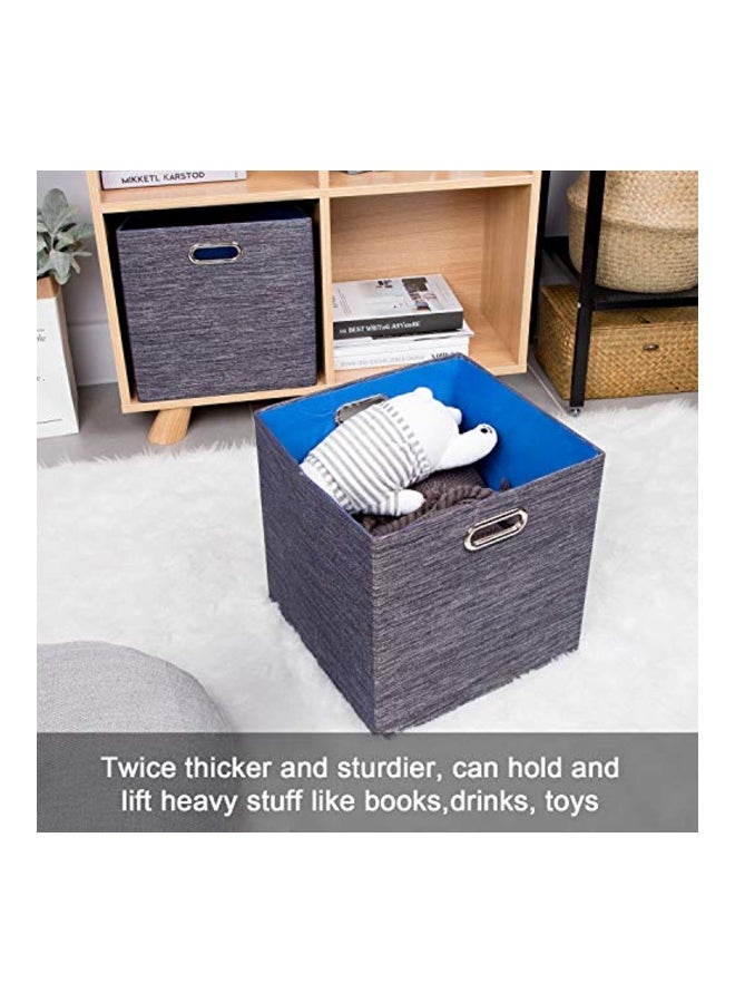 Posprica - 4-Piece Foldable Organizer Grey/Blue 11x11x11inch - Image 1