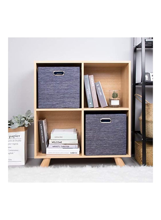 Posprica - 4-Piece Foldable Organizer Grey/Blue 11x11x11inch - Image 1