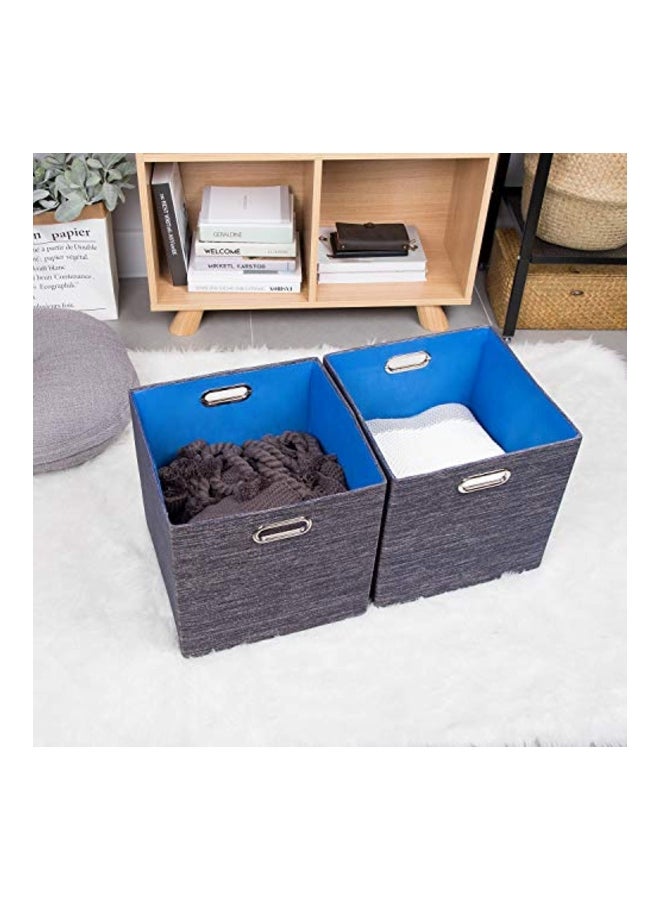 Posprica - 4-Piece Foldable Organizer Grey/Blue 11x11x11inch - Image 1