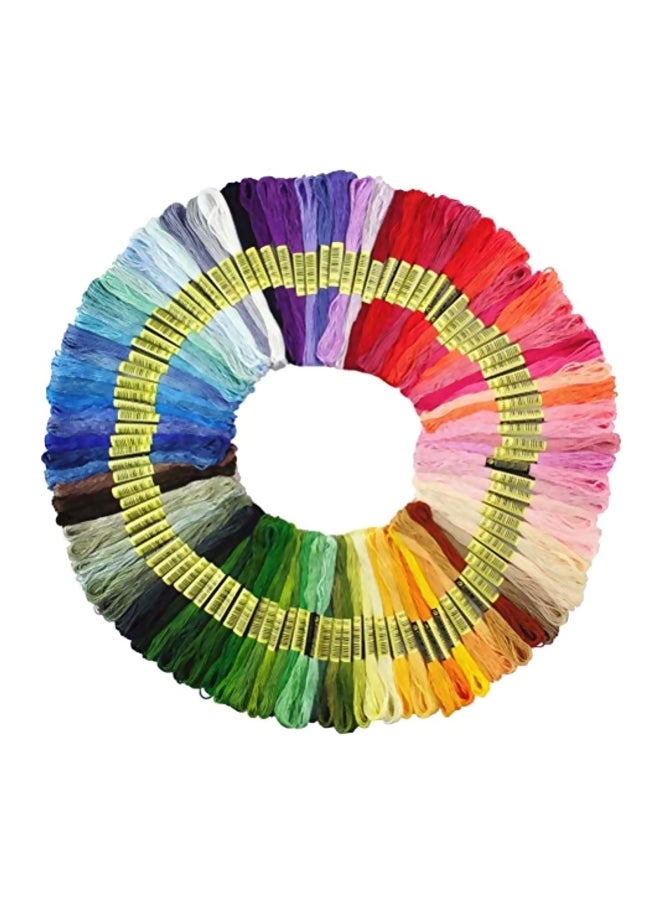 Sisilyovo - 100 Skeins Embroidery Floss Cross Stitch Thread Set Multicolour - Image 1