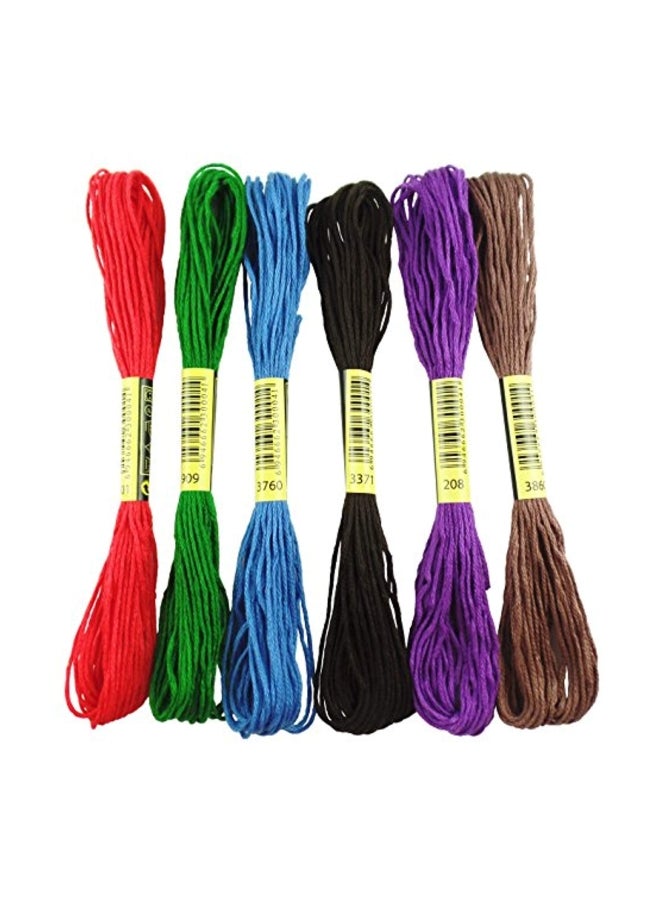 Sisilyovo - 100 Skeins Embroidery Floss Cross Stitch Thread Set Multicolour - Image 1