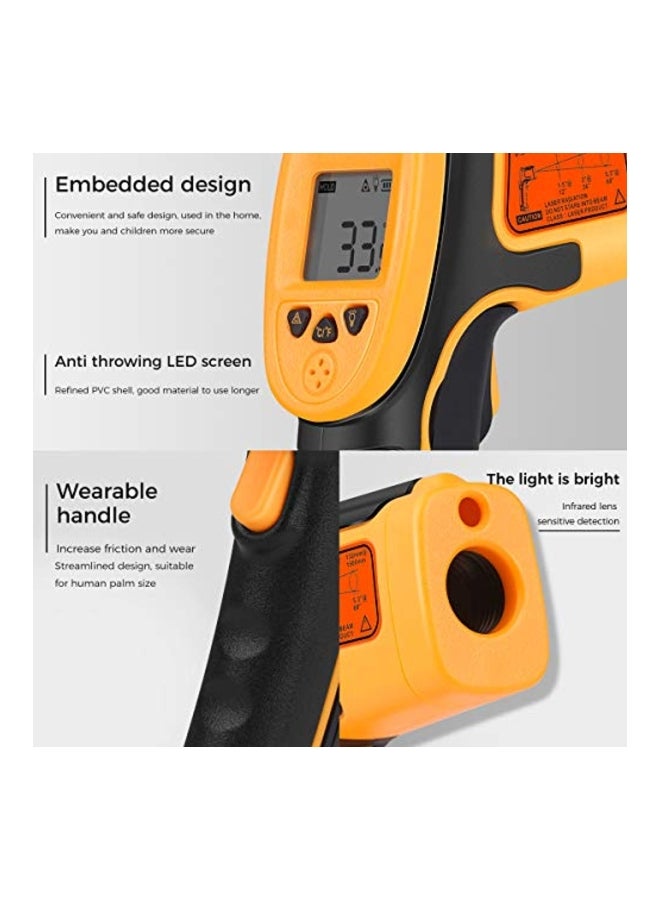 SOVARCATE Digital IR Laser Temperature Gun With Meat Thermometer Black/Yellow 11.8x7.9x2inch - Image 2