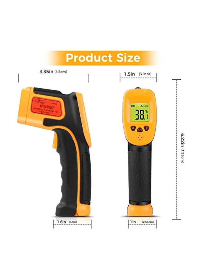 SOVARCATE Digital IR Laser Temperature Gun With Meat Thermometer Black/Yellow 11.8x7.9x2inch - Image 3