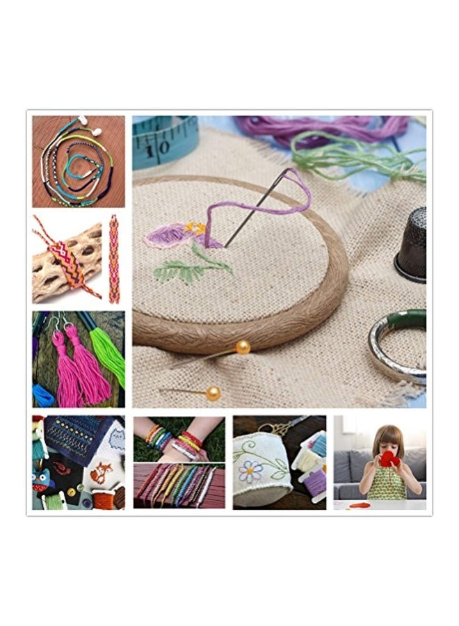 Sisilyovo - 100 Skeins Embroidery Floss Cross Stitch Thread Set Multicolour - Image 1