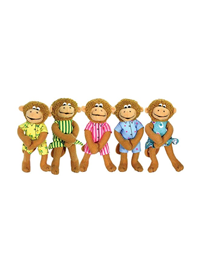 MerryMakers 5-Piece Finger Puppet Monkeys Playset 1587 - Image 1