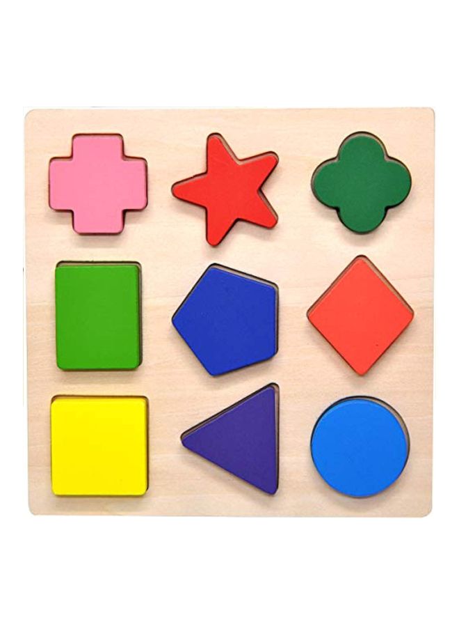 GYBBER&MUMU 9-Piece Preschool Shapes Wooden Puzzle Set - Image 1