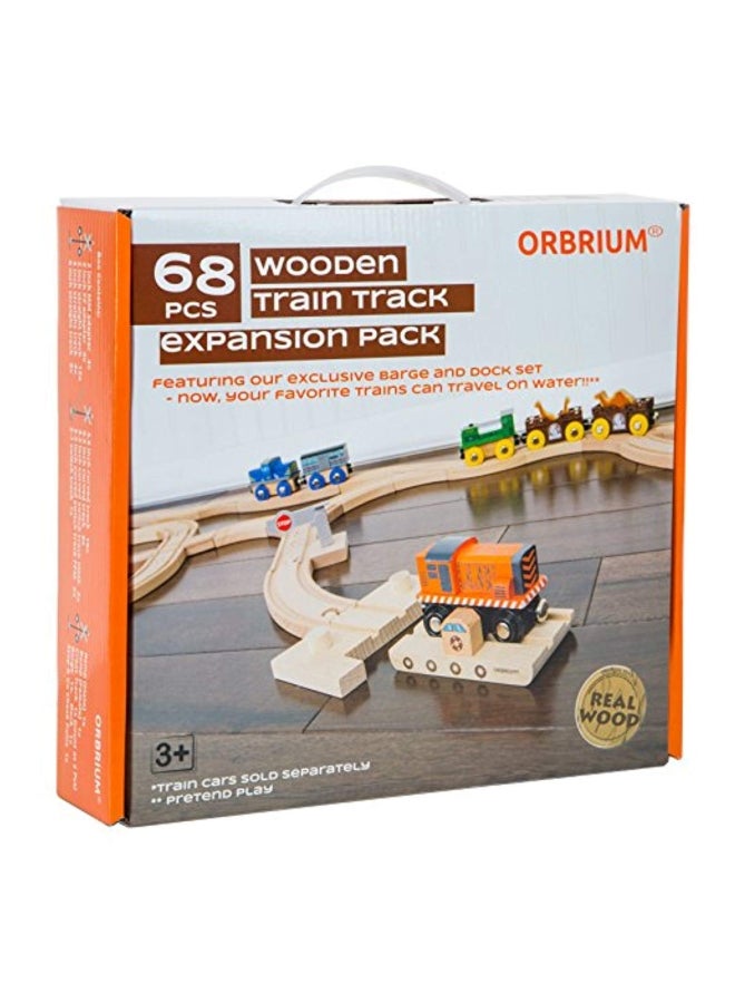 68-Piece Wooden Train Track Set - v1557478657/N25348465A_2