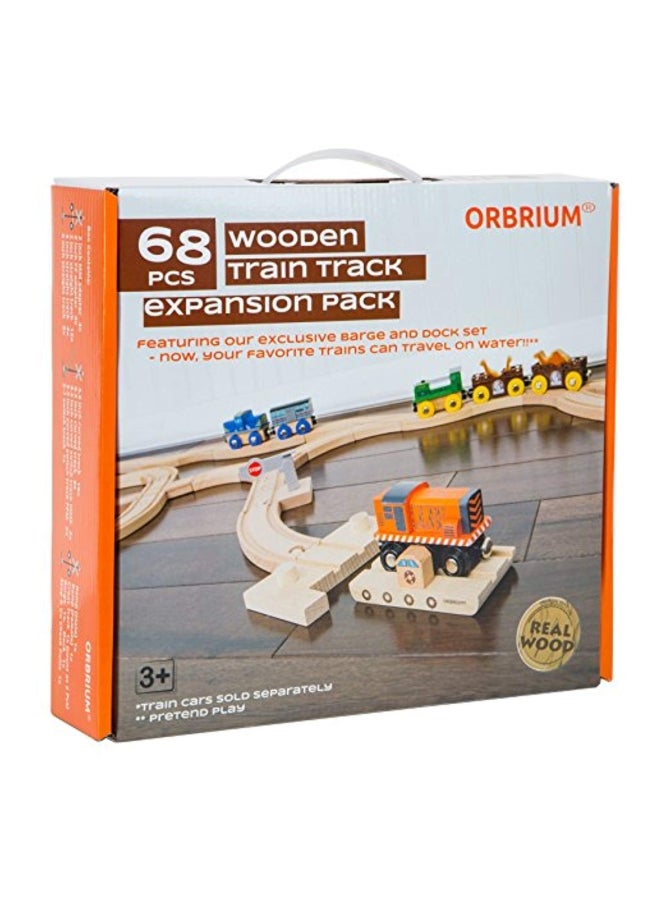 Orbrium 68-Piece Wooden Train Track Set  - Image 2