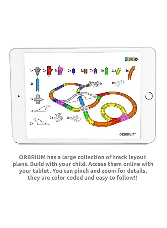 Orbrium 68-Piece Wooden Train Track Set  - Image 5