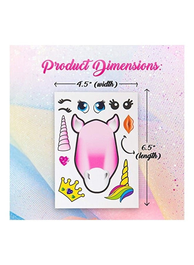 24-Piece Make A Unicorn Sticker 6.5inch - v1557478767/N25348600A_3