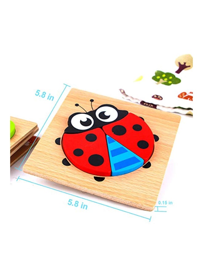 SKYFIELD 4-Piece Wooden Animal Jigsaw Puzzle - Image 5