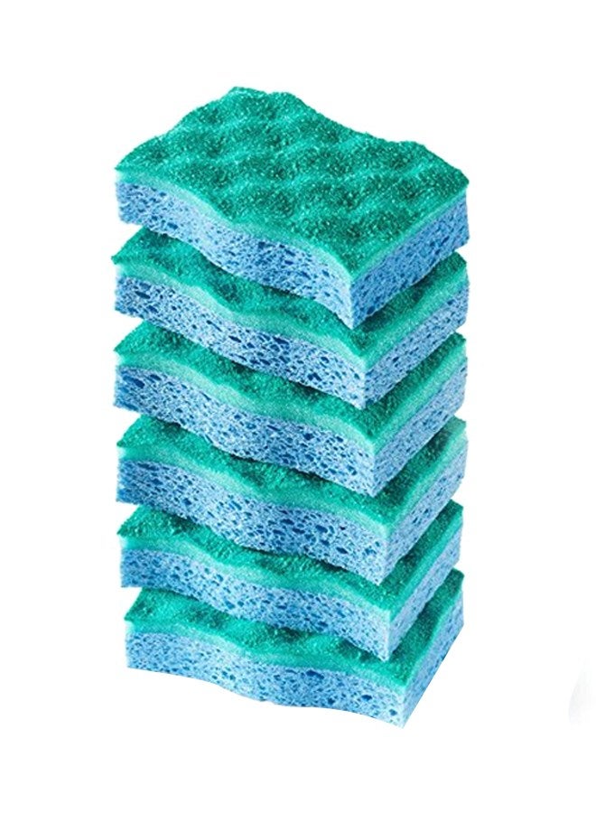 o cedar - 6-Piece Multi-Use Scrub Sponge Multicolour - Image 1
