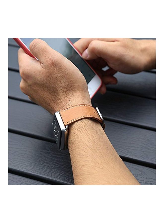 MARGE PLUS - Replacement Band For Apple Watch Series 4/3/2/1 42mm/44mm Brown - Image 1