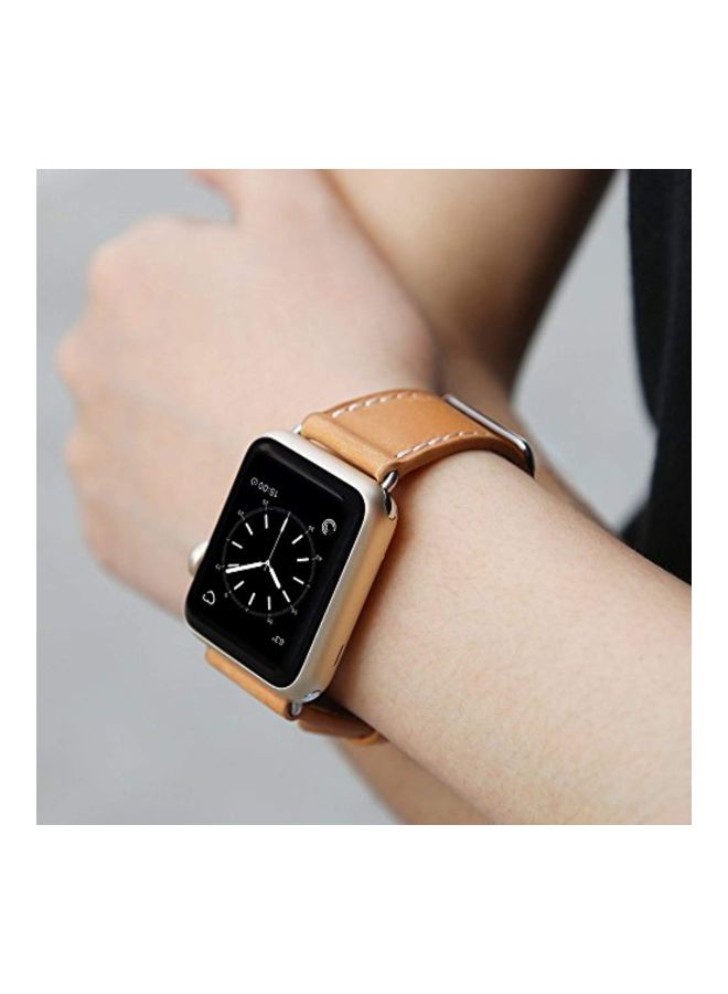MARGE PLUS - Replacement Band For Apple Watch Series 4/3/2/1 42mm/44mm Brown - Image 1