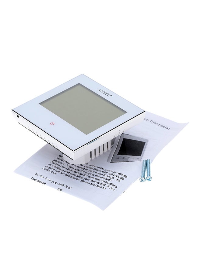 جهاز التحكم في درجة حرارة الغرفة مزود بشاشة LCD 15537 أبيض - Image 1
