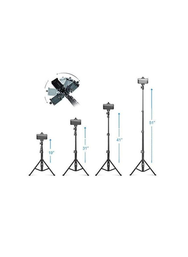 FugeTek - Tripod Stand With Selfie Stick Black - Image 1