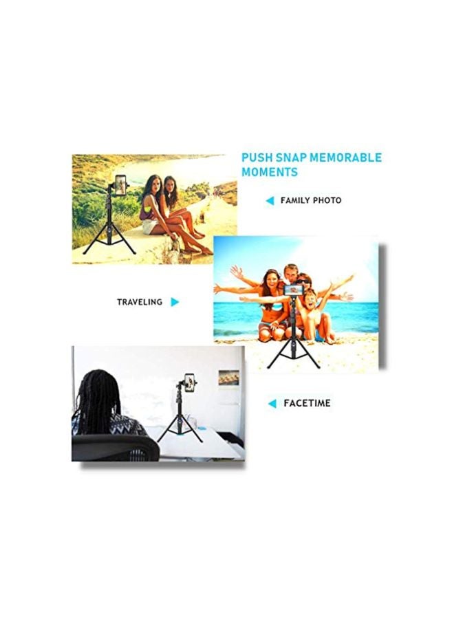 FugeTek - Tripod Stand With Selfie Stick Black - Image 1