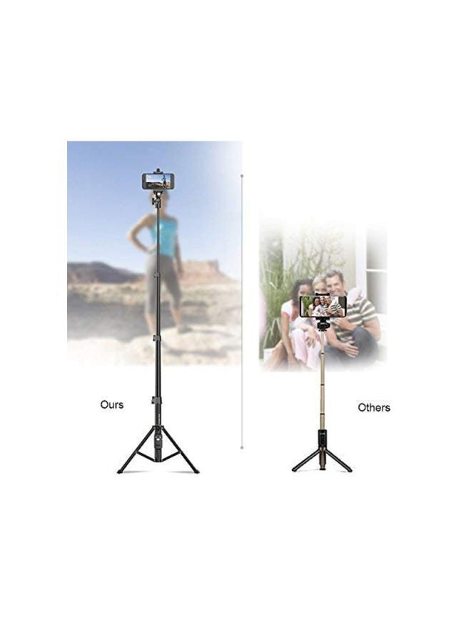 FugeTek - Tripod Stand With Selfie Stick Black - Image 1