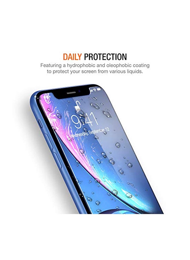 تريانيوم لاصقة حماية واقية للشاشة لهاتف أبل آيفون XR مكونة من 3 قطع شفاف  - Image 4