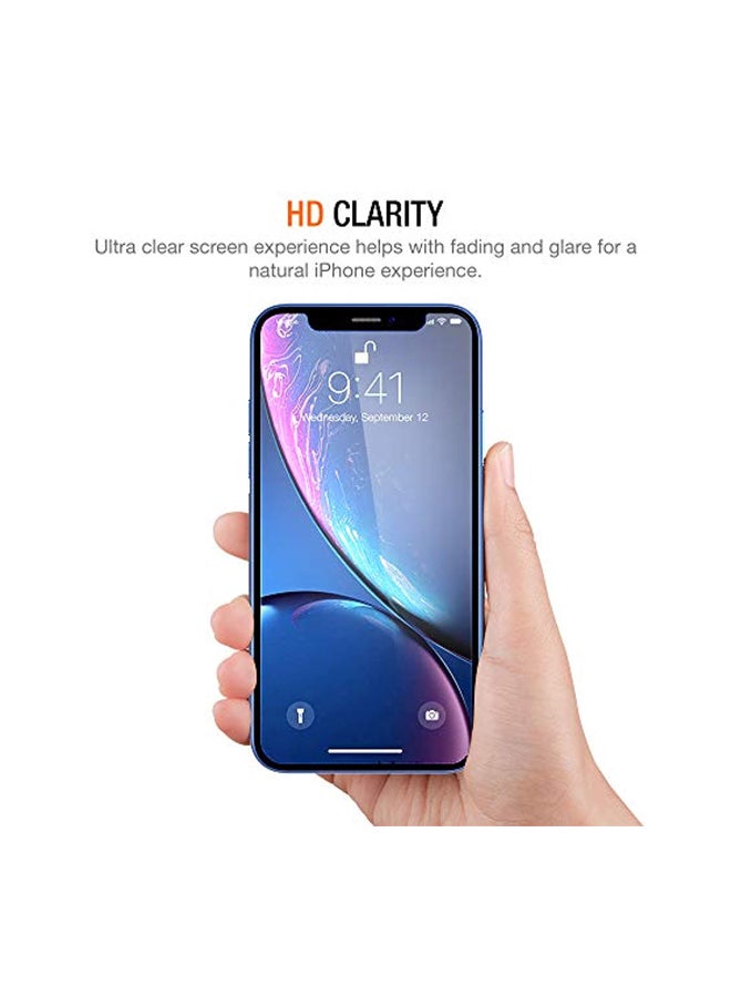 تريانيوم لاصقة حماية واقية للشاشة لهاتف أبل آيفون XR مكونة من 3 قطع شفاف  - Image 5
