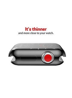 Smiling Protective Case Cover With Screen Protector For Apple Watch 4 Series 44mm Black  - Image 2