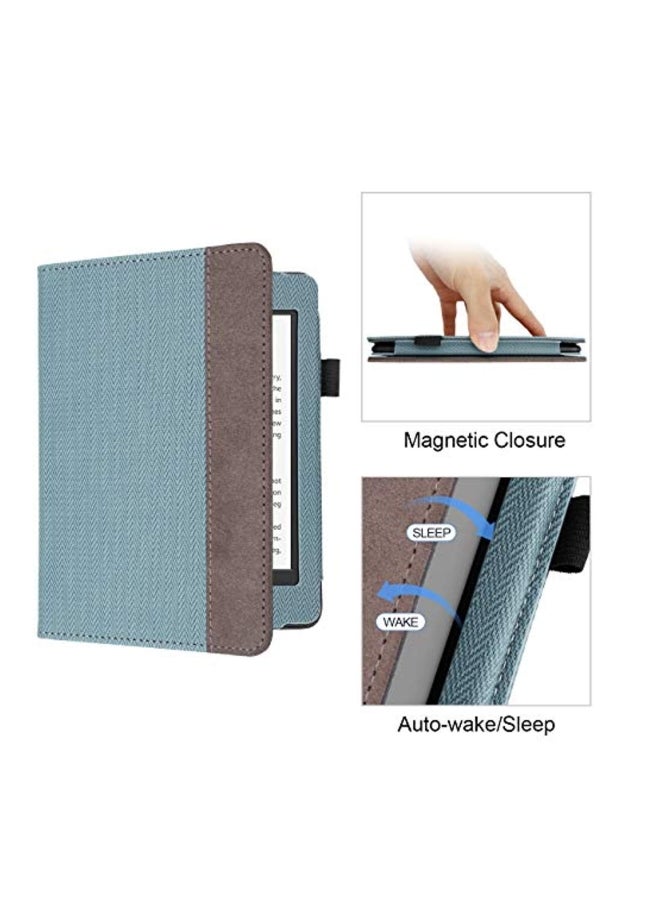 وول نيو غطاء حماية واقٍ لجهاز كيندل بيبروايت الجيل العاشر مزود بشريط لليد أزرق / بيج - Image 5