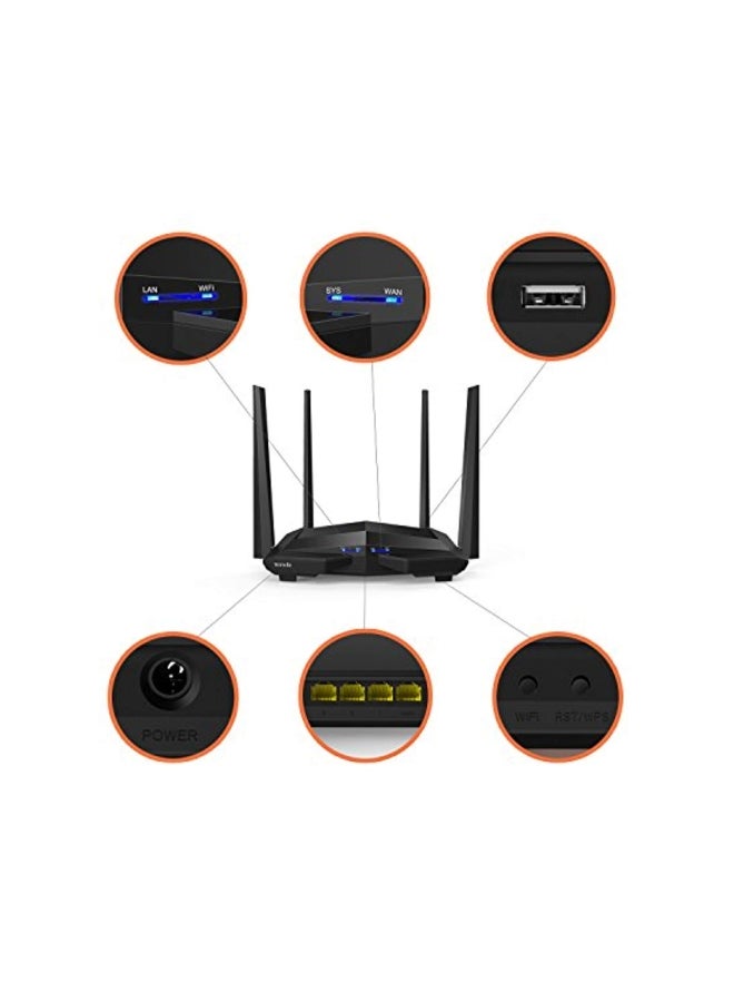 Tenda Dual Band Smart Wi-Fi Router Black  - Image 3