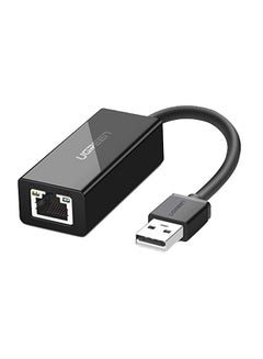 Network Adapter USB 2.0 to 10 100 RJ45 Ethernet Lan Wired Adapter Compatible with Switch Wii Wii U Macbook Chromebook Windows 11 10 8.1 Mac OS 10.13 Surface Pro Black