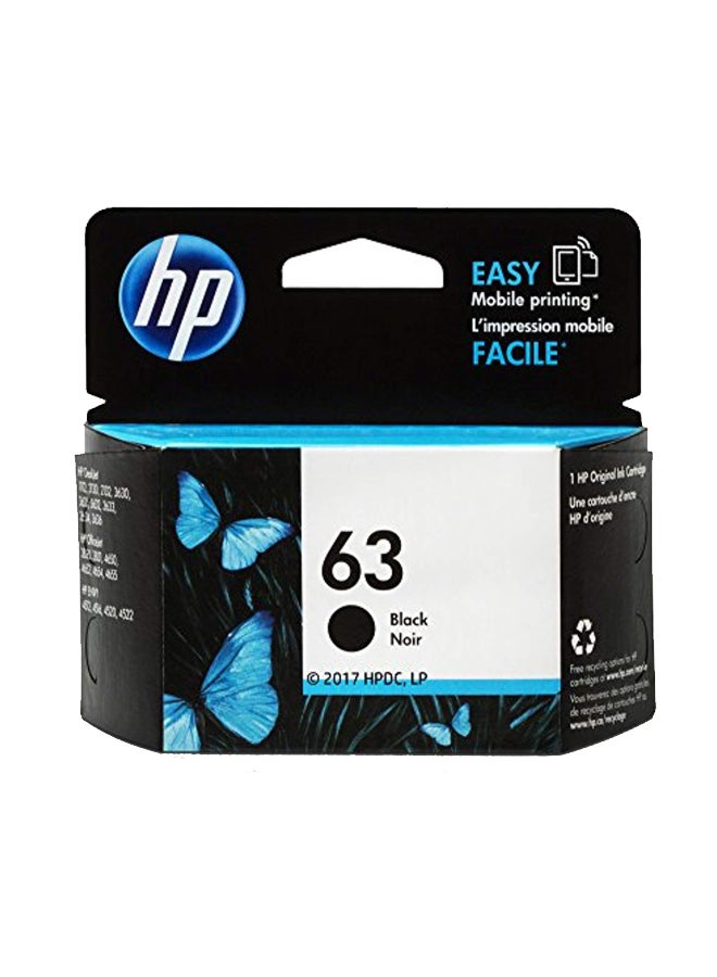 HP 63 Ink Printer Cartridge Black  - Image 1