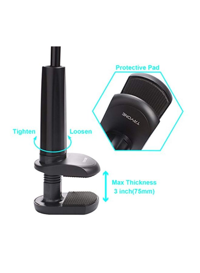 Tryone - Gooseneck Rotating Flexible Arm Mount Holder For Tablet 10.5-Inch Black - Image 1