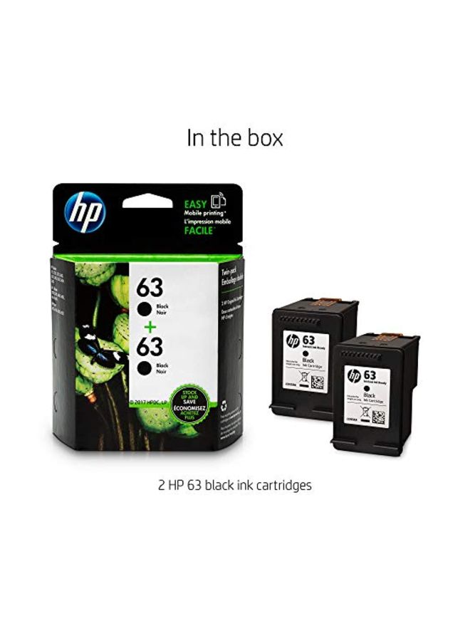 HP 2-Piece 63 Ink Cartridge Black - Image 2